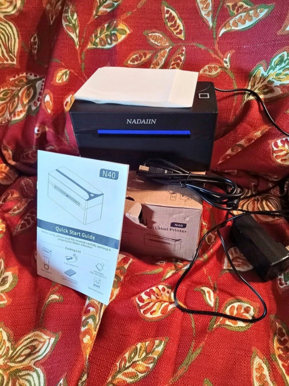 NADAJIN N40 Label Printer Black Like New